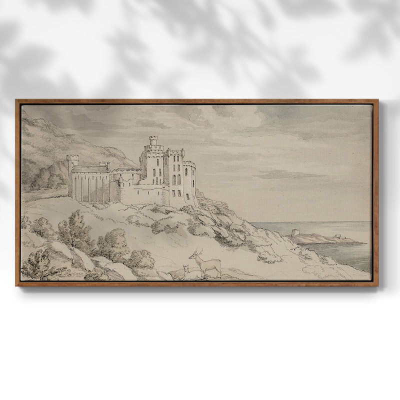 Série abstraite - CMLXI - Toile tendue avec châssis encadré - Prêt à être accroché, Noyer, H 21 po x l 41 po