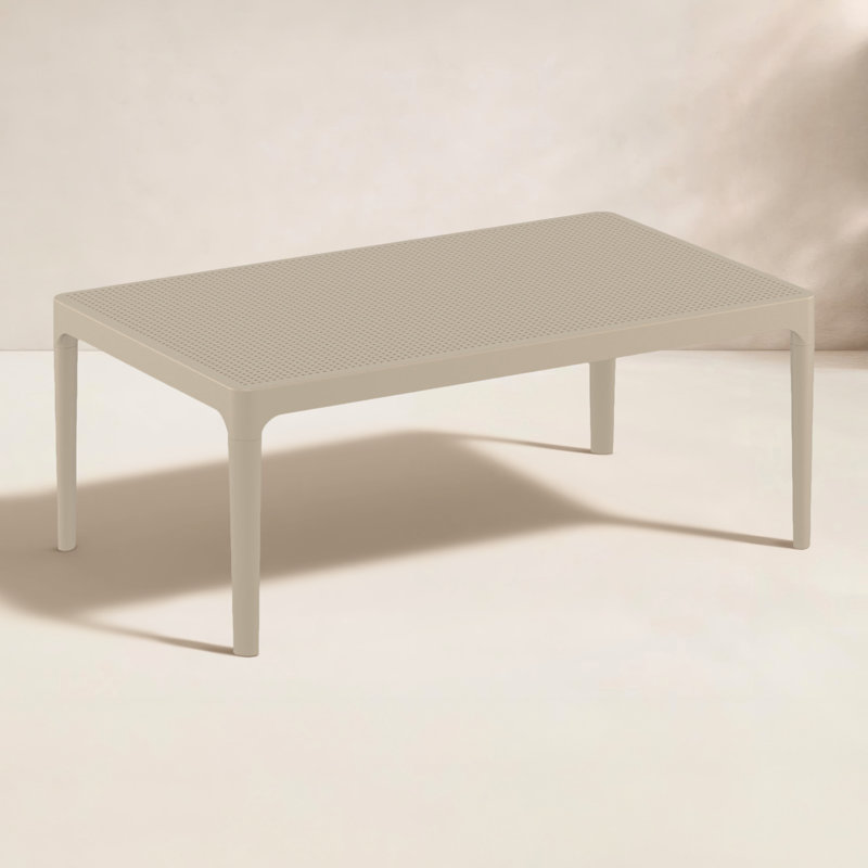 Table basse en plastique Farrah, Taupe, H 15,7 po x l 19,6 po x L 23,6 po