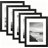 Black Picture Photo Frames with Mat 5 Pack,Hanging or tabletop-1632007504