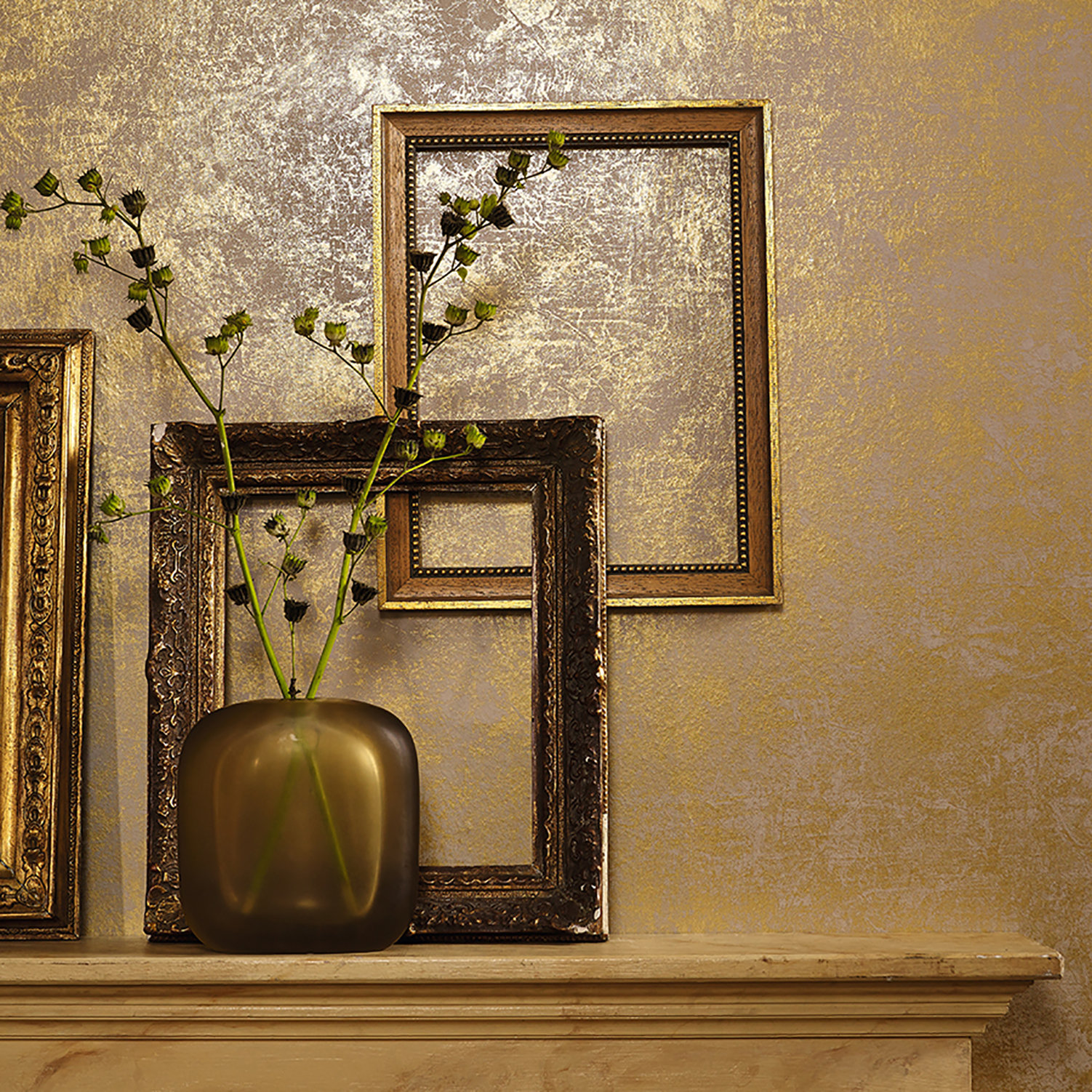 Photo inspiration: Visual Reference: Latitude Run Pietra 10 05Cm X 53Cm Textured Metallic Wallpaper