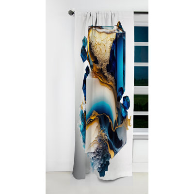 Nayeli - Abstract Marble Curtain - Blackout Marble Curtain - 1 Panels