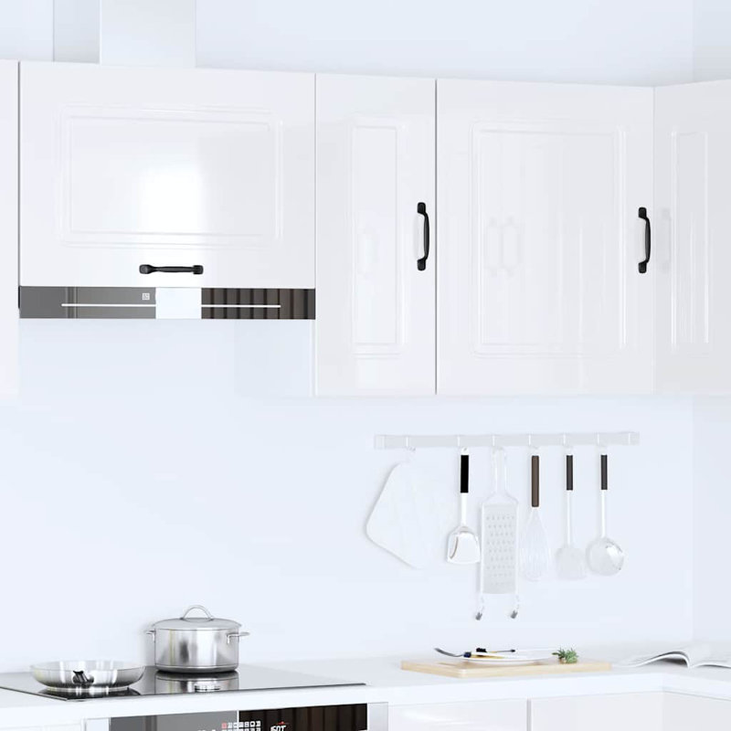 Kitchen Wall Cabinet Kalmar Engineered Wood, High Gloss White