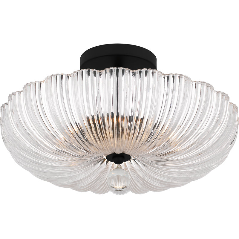 Plafonnier semi-encastré 3 lumières Irodge, Noir mat
