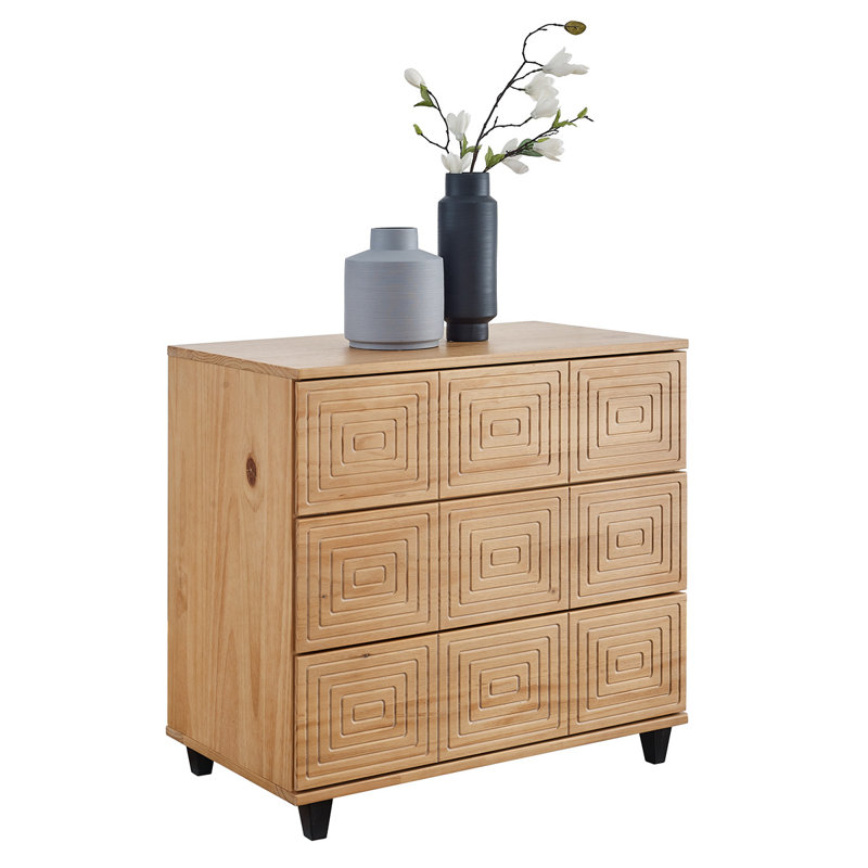 Davares 3 Drawer  Dresser, Beige