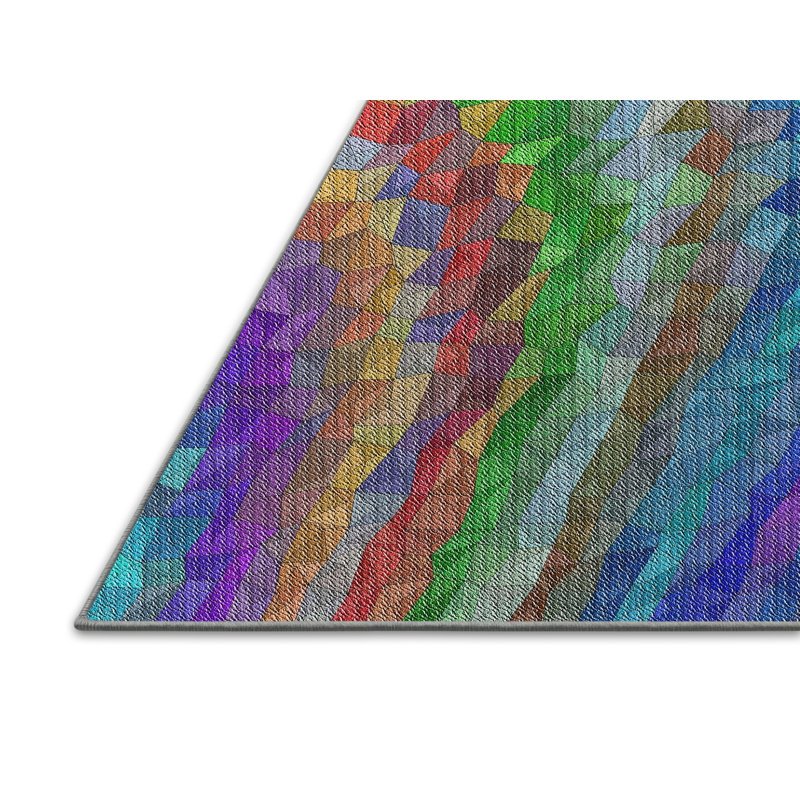 Tapis rouge/vert/bleu Carsonhill, Rectangle 7 pi x 9 pi