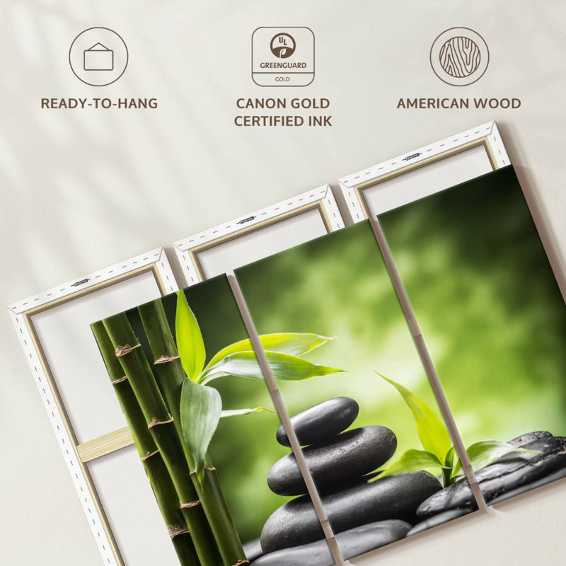 Nature «Zen Spa Canvas Print» sur, H 48 po x l 74 po x P 1,25 po