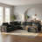 134" 5-Seat Modular U-Shaped Sectional Sofa With Deep Seats, Built-In Cup Holders, Storage Drawer & Pillows-1244526231