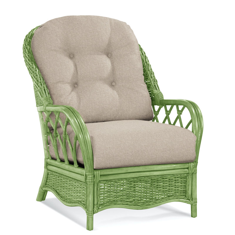 Chaise avec accoudoirs en rotin Everglade, Performance Crypton coquille d'œuf; 0884-93, Noir antique