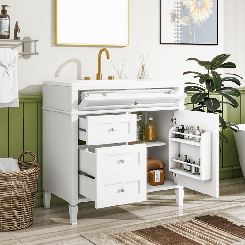 Armoire d'appoint Retha, Blanc