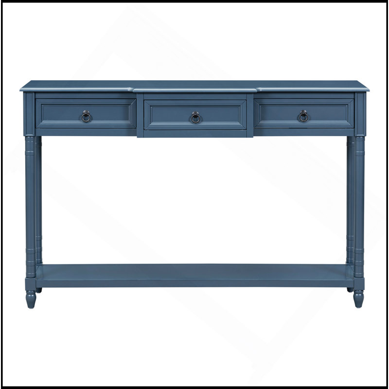Console Console avec tiroirs pour le vestibule et tiroirs, Marine antique