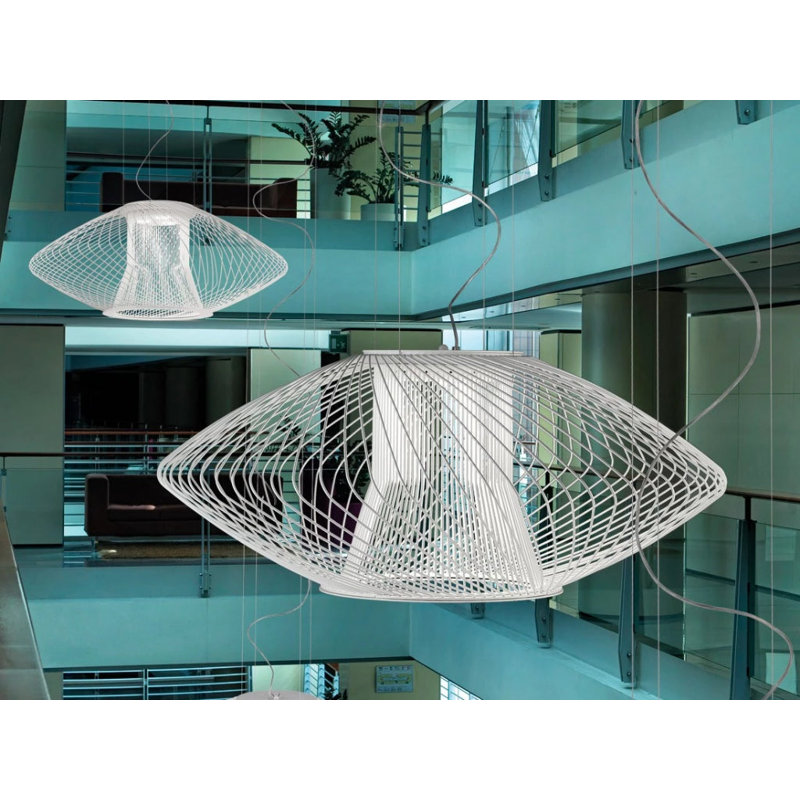 Luminaire suspendu sphère 1 lumière Impossible A 65, Blanc mat