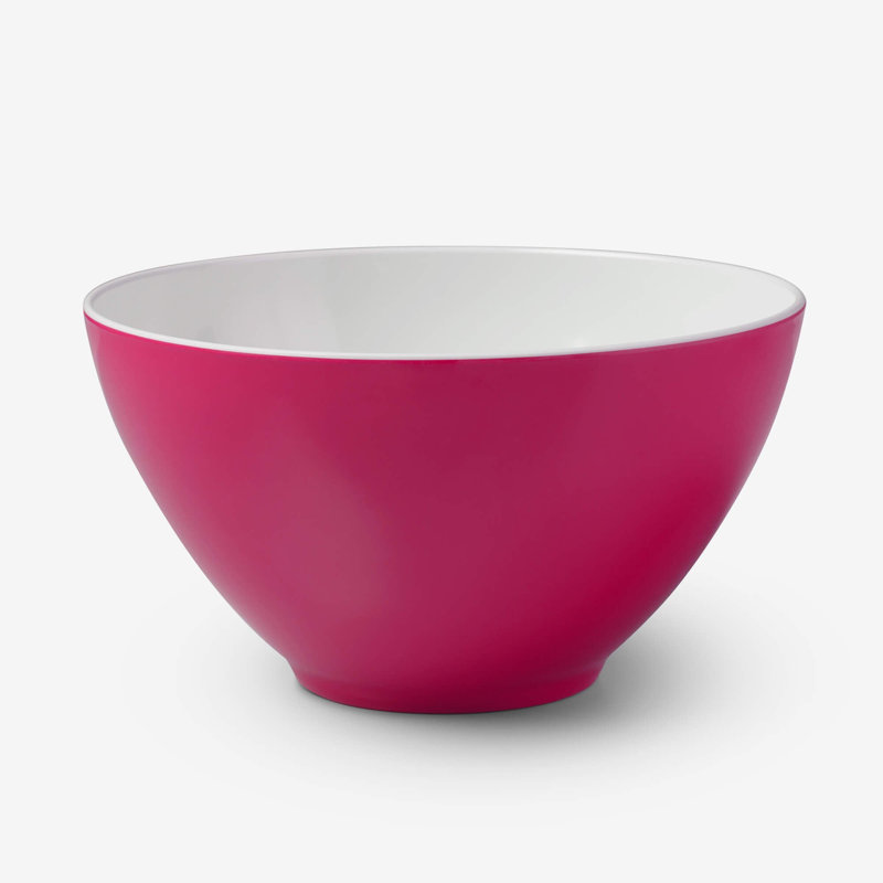 Zeal Melamine Salad Bowl, Neon Pink