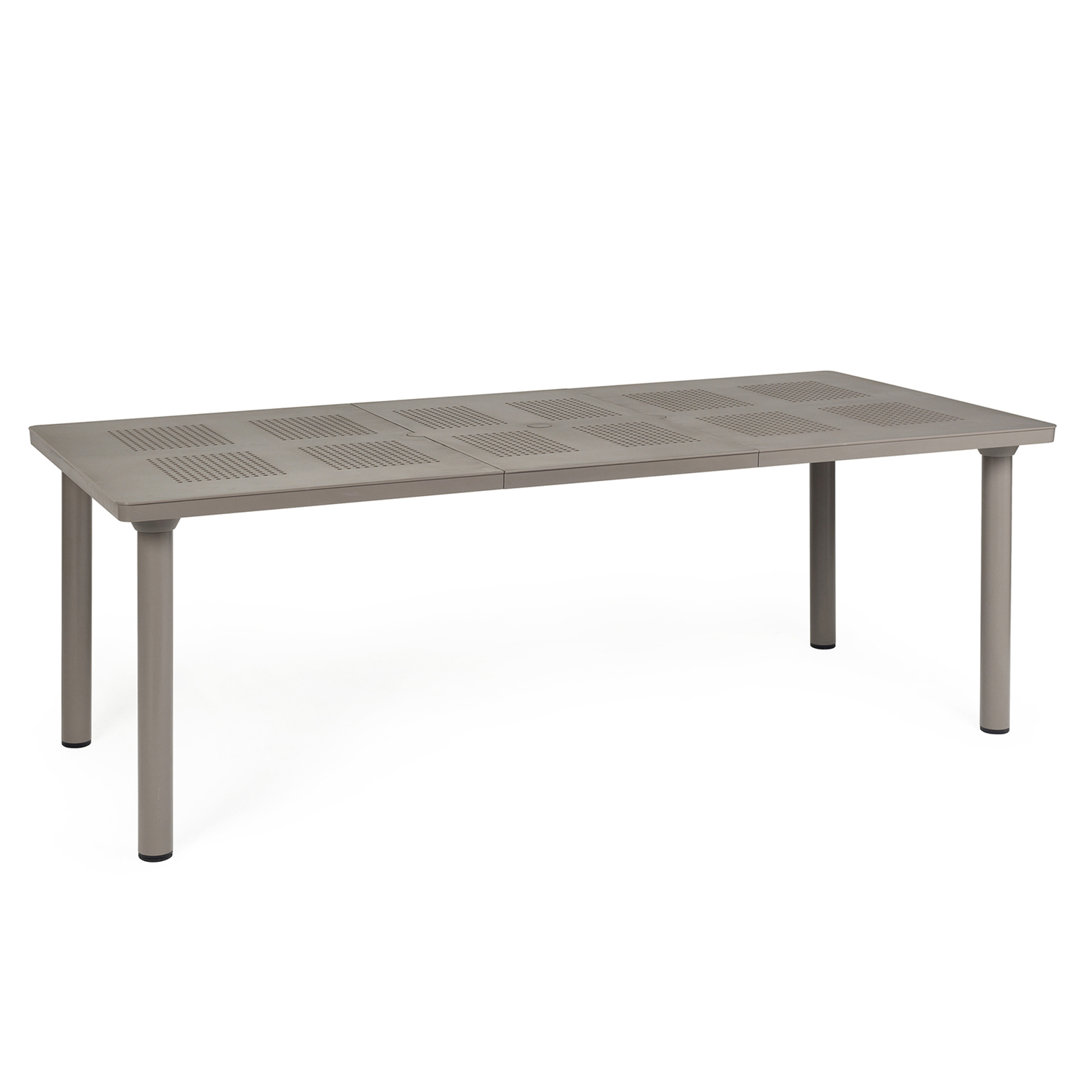 Hildtraud Rectangular Extendable Outdoor Dining Table With Umbrella Hole , 39.4cm cm W 100cm cm D