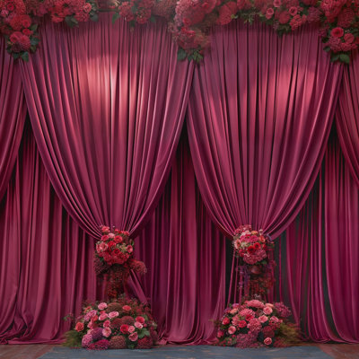 Wrinkle Free Wedding Backdrop Curtains 4 Panels
