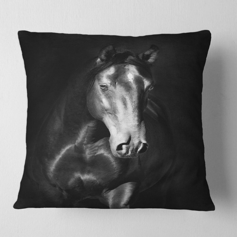 Portrait de Kladruby, housse de coussin carrée et insert, 16" x 16"