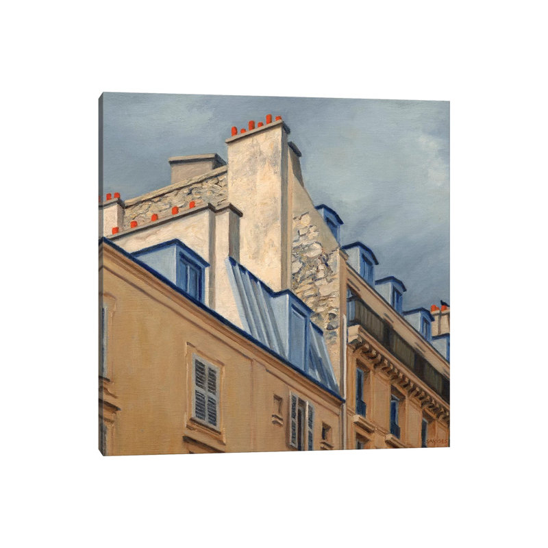 Paris Rooftops II by Nick Savides - Painting on Canvas, Wrapped Canvas, 66.04 cm H x 66.04 cm W x 1.91 cm D