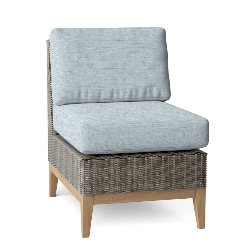 Frances Outdoor Lounge Chair, Canvas Navy Sunbrella® Canvas, Frances Textured Gray