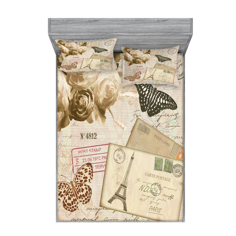 Microfiber Sheet Set, Queen Sheet Set with Fitted Sheet
