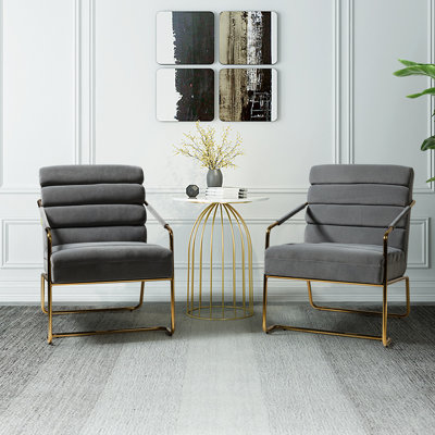Fauteuil en velours de 23,5 po Ariadna