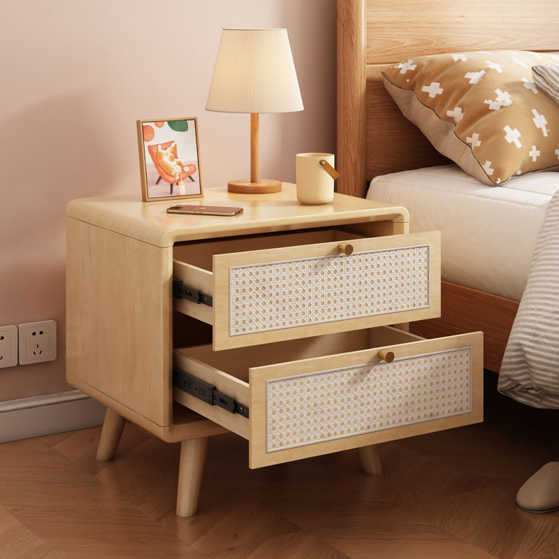 2-Drawer Nightstand, Natural