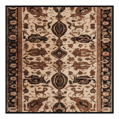 Tapis brun lavable à la machine