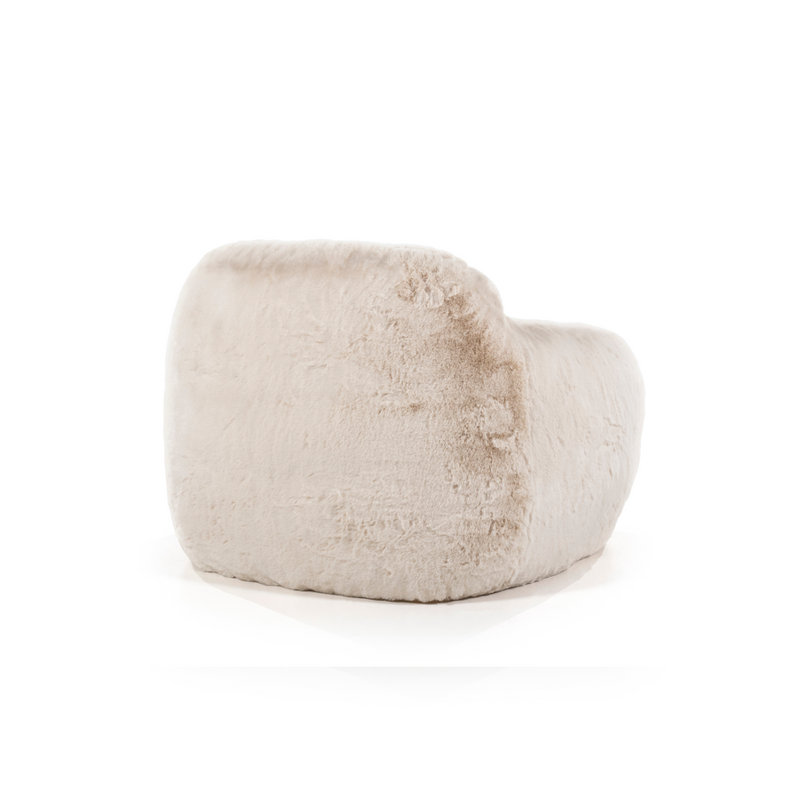 Lounge Chair, Beige Polyester