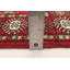 Tapis géométrique rouge foncé / brun / blanc en laine noué à la main 2 pi 7 po x 4 pi 2 po Peshawar