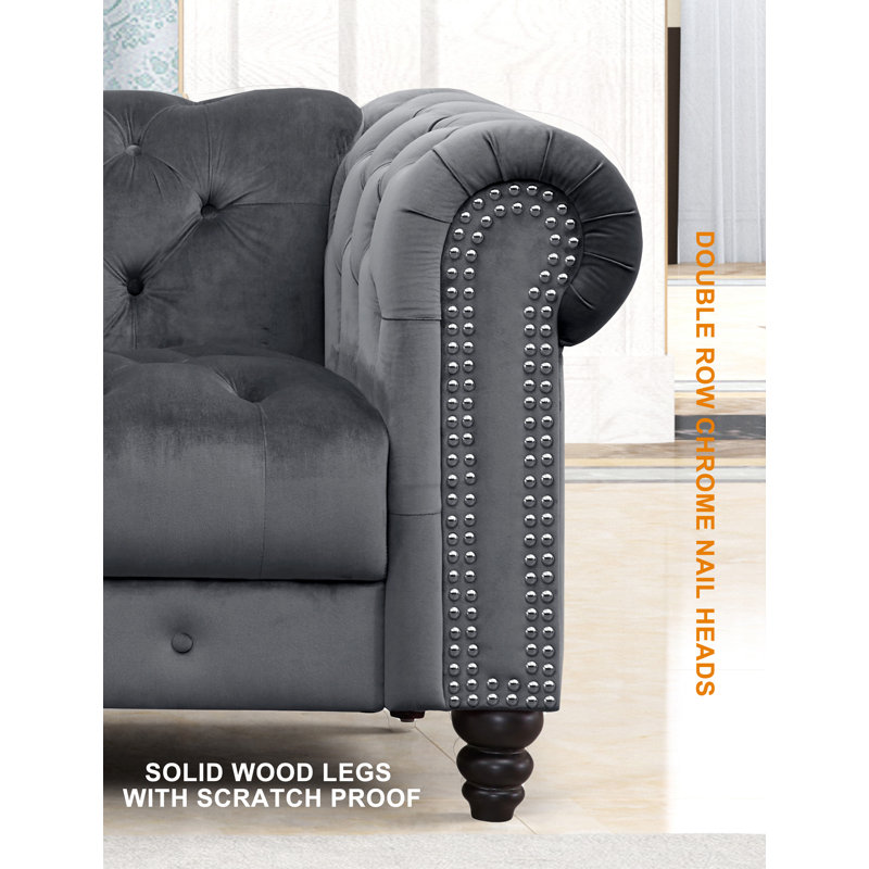 Marvale 89'' Velvet Sofa