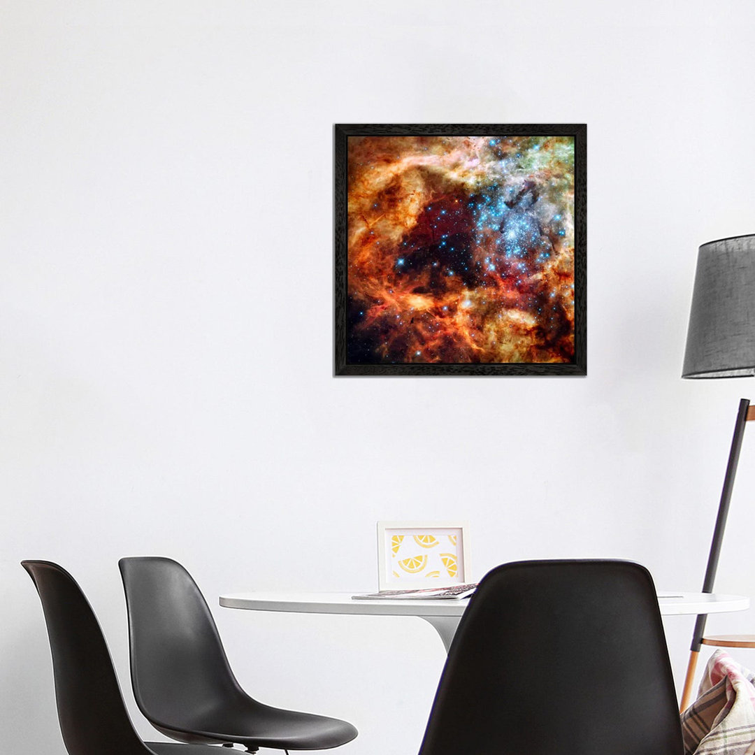 R136 Star Cluster (Hubble Space Telescope) - Floater Frame Print on Canvas