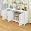 Buffet en bois avec armoire et tablettes