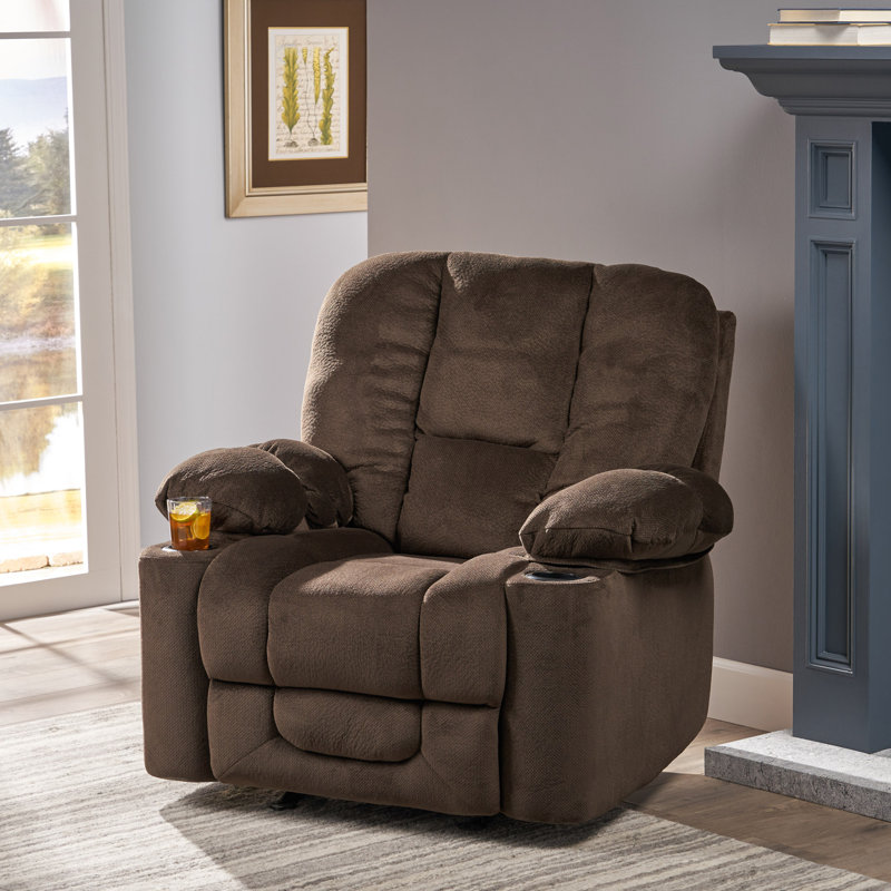 Fason Upholstered Recliner, Chocolate