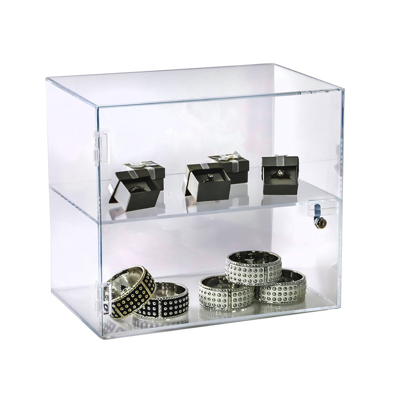 Acrylic Lockbox Countertop Display Case 14" wide
