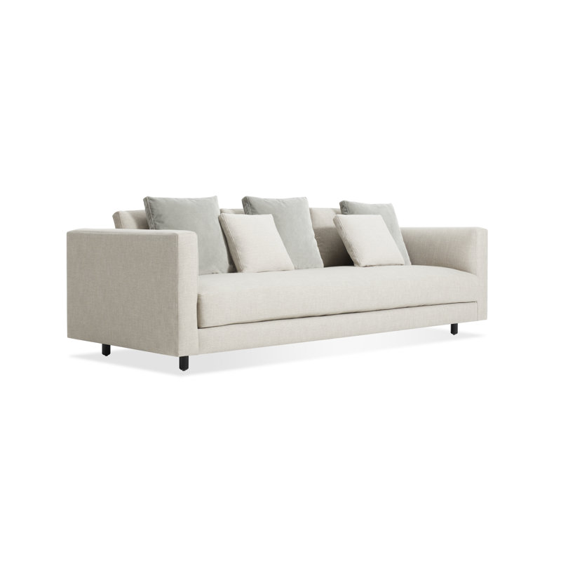 Hands Down Sofa, Tofte Navy Polyester Blend, 35" H x 94" W x 38" D, Camel Velvet/Sanford Navy Polyester Blend