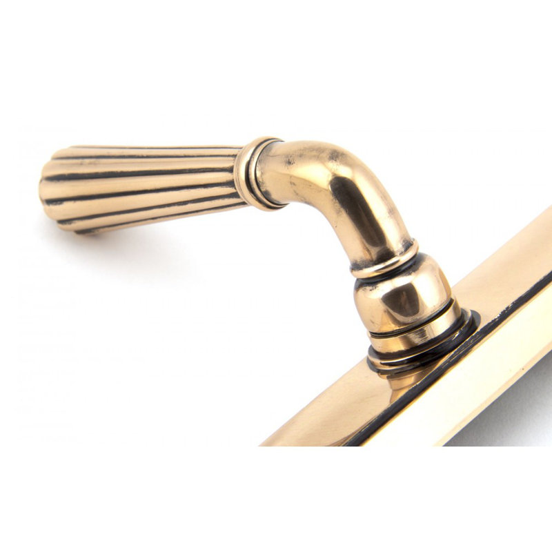 Hinton Lock Door Handle Kit, Polished Bronze
