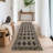 Animal Print Machine Washable Rugs for Living Room Bedroom Non Slip Soft Low Pile Checkered Indoor Carpet for Dining Room-700850427
