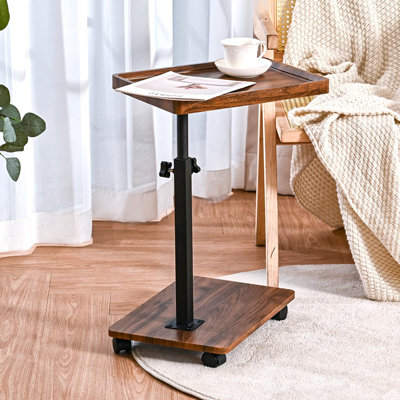 C-Shaped 360° Rotating TV Tray Bedside Table