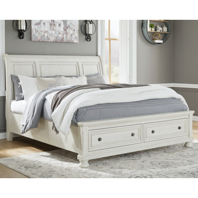 Grand lit standard avec rangement Geovana