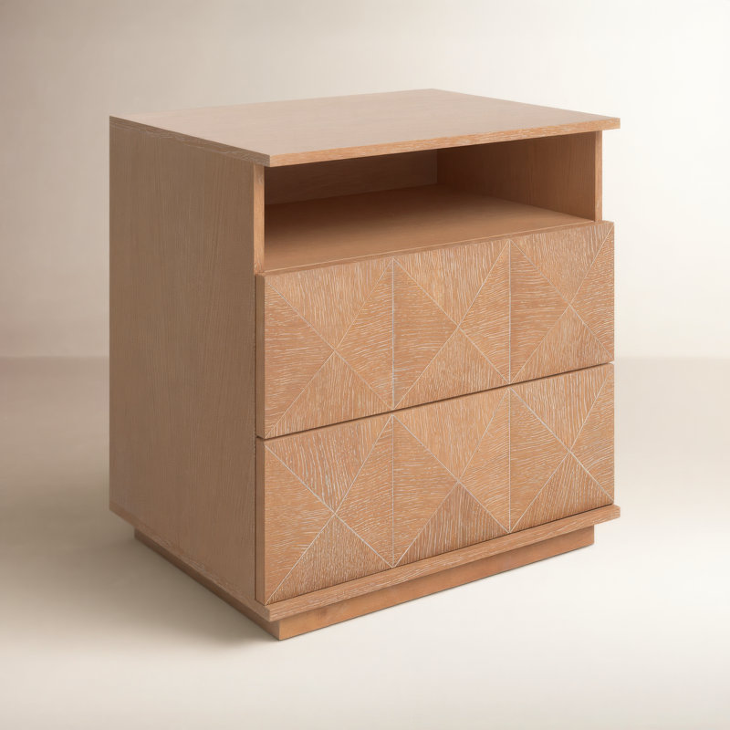 Iriye 2 - Drawer 23.6" Nightstand, Natural