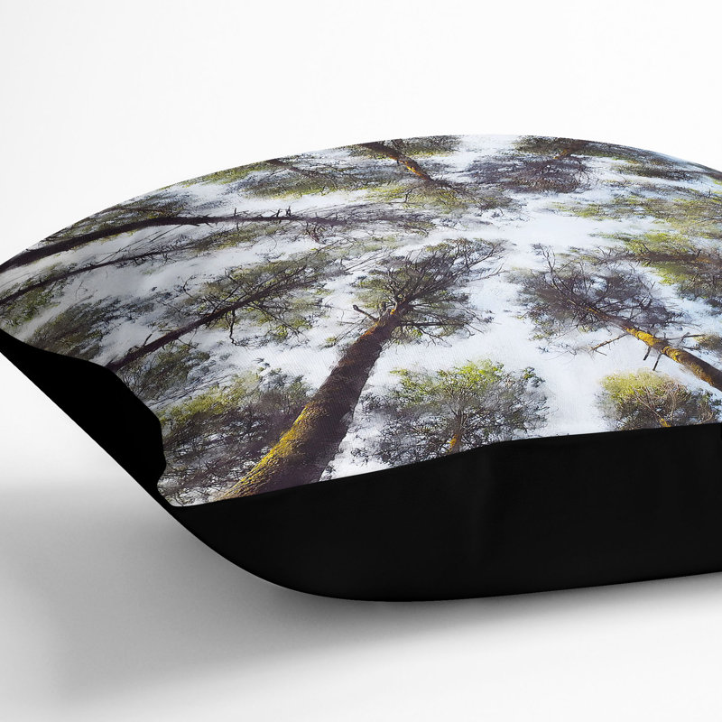 Tree Tops Cushion with Filling, 40cm H x 40cm W x 15cm D, Black