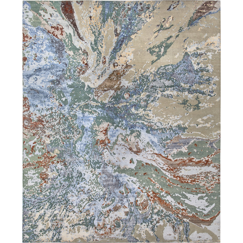 Angjelin Abstract Flat Weave Area Rug, Rectangle 200 x 300 cm