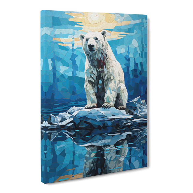 Polar Bear Orphism No.2 - Wrapped Canvas, 50cm H x 35cm W x 3cm D