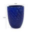 Pot de fleurs en céramique fait à la main, 17 pouces de diamètre, 1 pièce, bleu marine avec motif de losanges, pour Monstera Deliciosa et figuier à feuilles de figuier, utilisation de porte intérieure / extérieure, argile respirante