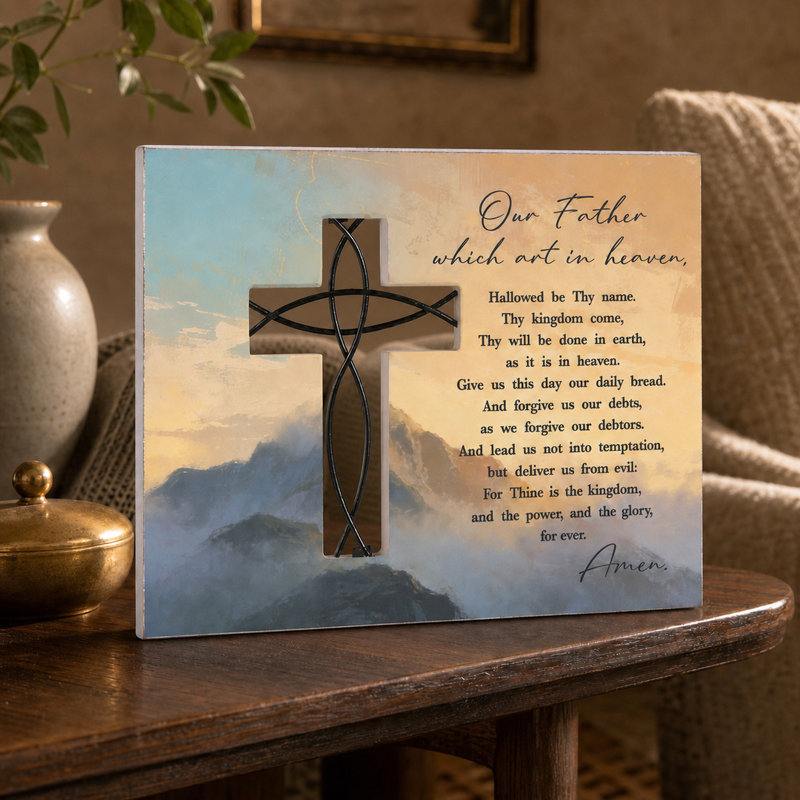 Tabletop Wire Plaque The Lords Prayer