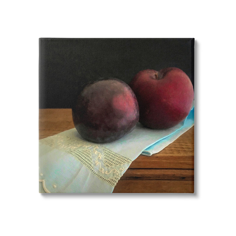 «Two Plums Still Life», H 24 po x l 24 po x P 1,5 po