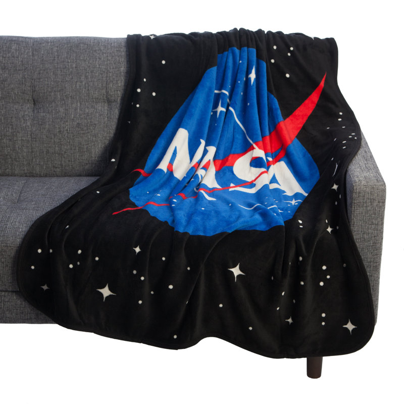 Cosmic Comfort NASA Logo 48"x60" Polyester Fleece Throw Blanket