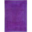 Wool Geometric Area Rug in Purple