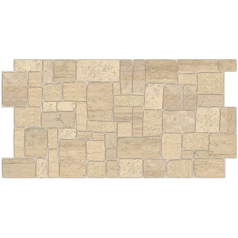 Panneau mural en vinyle l 38 po x l 19 po beige Falkirk 3D