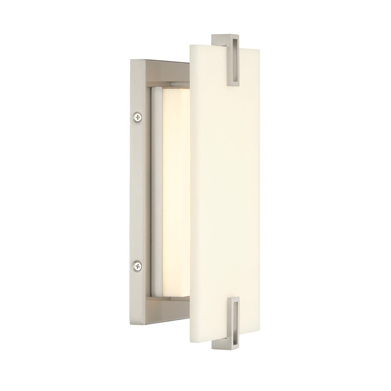 Steel LED Flush Mounted Sconce, 12" H x 6" W x 3.25" D
