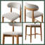 Ensemble de 2 tabourets de bar 24 po Mid-Century Modern-735166067