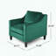 Fauteuil club en velours - vert